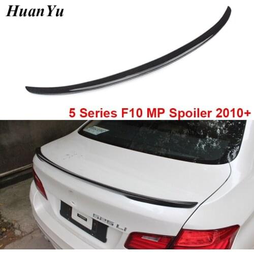 P Style F10 F18 Carbon Fiber Rear Spoiler for BMW 5 Series Trunk Lip Ducktail Wings 535i 530i 2010+ Car Styling