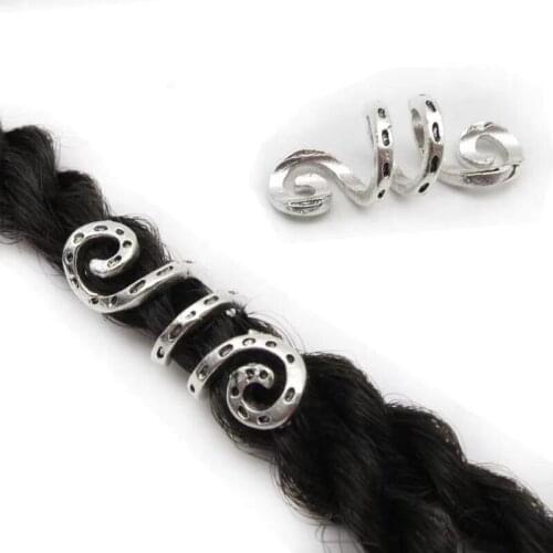 10 Pcs Braid Wig Hair Ring Plait Plait Retro Alloy Decorative Headdress DIY Beaded Foreign Fashion Hair