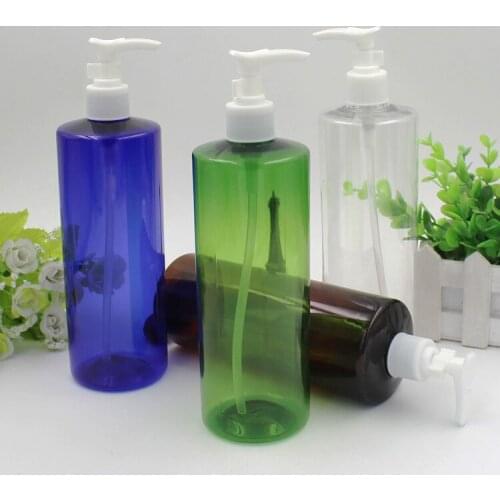 2/10pcs 500ml Portable DIY Refillable plastic Press Pump Makeup Skin Care Dispenser bottle with stopper for Food Lotion Emulsion