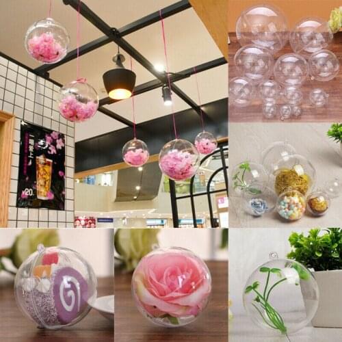 5/7/10cm Clear Baubles Ball Transparent Plastic Craft Ball DIY Sphere Craft Christmas Tree Ornament Decoration Party