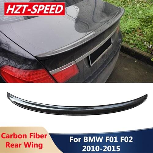 AC Style Real Carbon Fiber Rear Trunk Lip Wing Car Body Kit For BMW 7 Series F01 F02 730 740 750 760 2010-2015 Modification