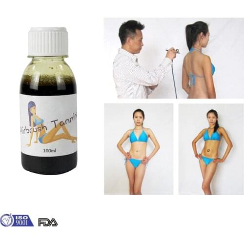 100ml/bottle Bronze Beauty Tanning Ink For Body Paint Airbrush Tanning Spray Pigment Temporary Tattoo Cosmetics