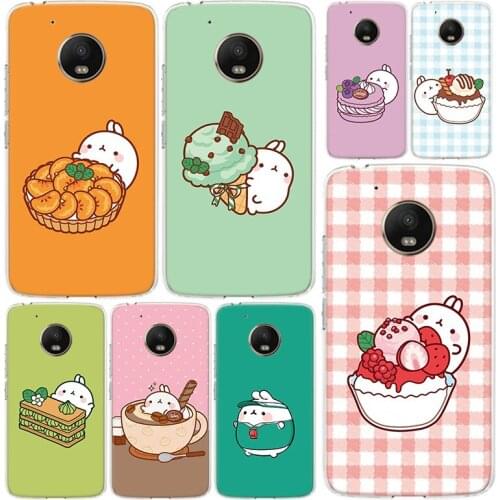 Tea with Molang Cupcake Phone Case Cover For Motorola Moto G9 G8 G7 G6 G5S E6 E5 Power Plus Play One Action Macro Vision Coque