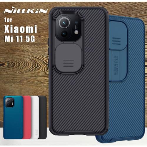 NILLKIN Camera Protection Case for Xiaomi Mi 11 case Slide CamShield Back cover for Mi 11 Mi11 Pro 5G Global Version cases
