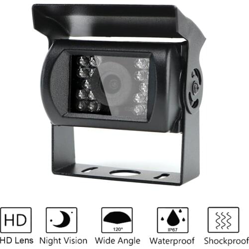 LED Rear View Camera Auto Accessories for Truck Trailer Park Reversing Camera Monitor Support Bus Car IR HD Night Vision Camera