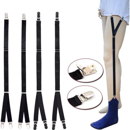 Male Shirt Stays Garter Belt Suspenders Elastic Men Braces for Shirt Holder Tirantes Adjustable Socks Fastener Suspender
