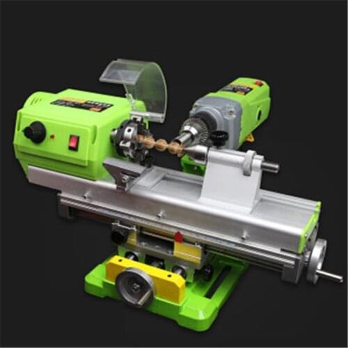 Small Lathe Bead Machine DIY Woodworking Tools Mini Adjustable Speed Lathe Precision Drill Polishing Bucket Beads Ball Lathe