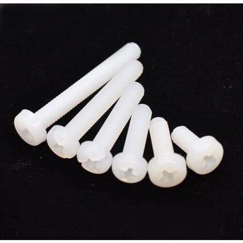 30PCS nylon phillips round head M2 M2.5 M3 M4 M5 M6 M8 M10 bolt plastic insulation pan screw