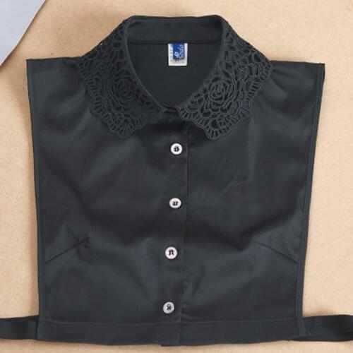 New Fashion False collar women Rose lace hollow flower decoration False Collar Tie costume Decoration ladies detachable collier