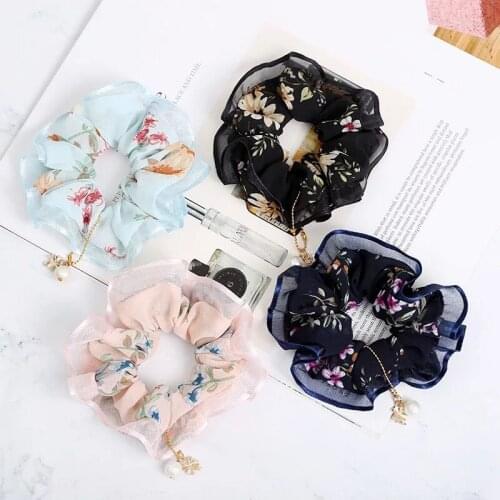 New Women Fashion Headwear Elastic Adult Girls Handband Casual Tassels Hair Band For Womens Hair Rope Floral Hair Accessories
