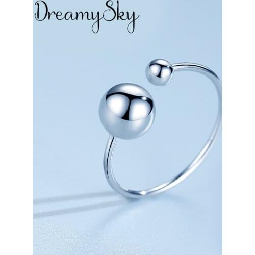 New Charming Beads Ball Finger Ring for Women Vintage Boho Knuckle Party Rings Gothic Punk Jewelry Gifts for Girls 2020