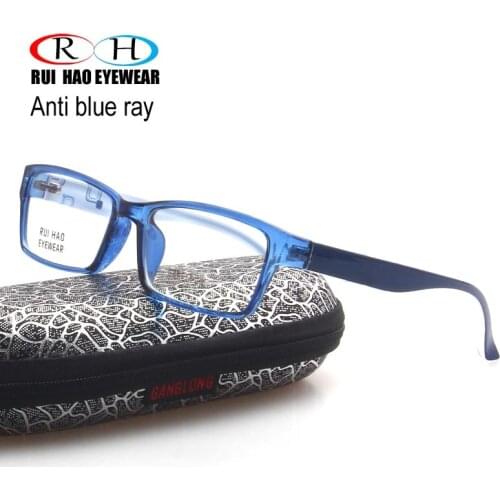 Clear Anti Blue Ray Eyeglasses Men Women Rectangle Eyewear Glasses Frame Unisex Goggles Clear Reading Spectacles 9017