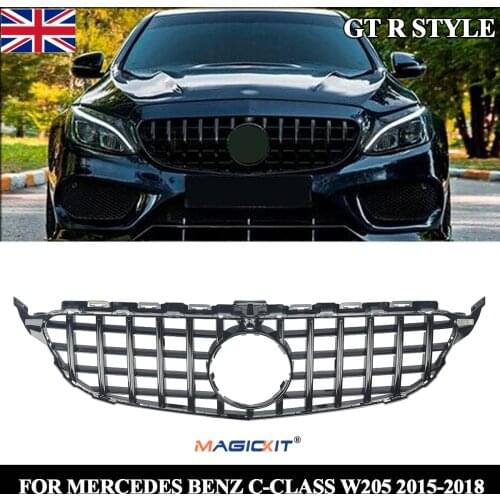 MagicKit FOR MERCEDES W205 C205 C CLASS AMG C63 PANAMERICANA GRILLE 2015-2018 WITH CAMERA