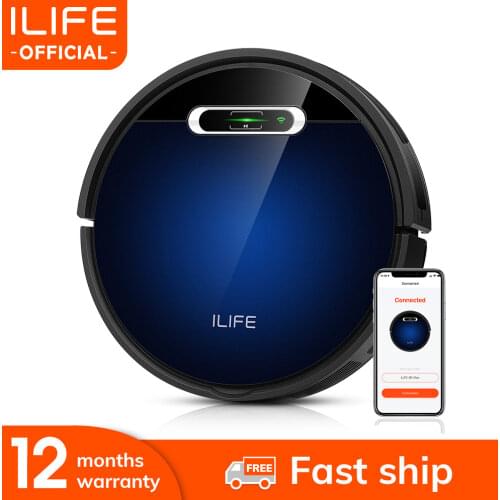 ILIFE B5 Max Robot Vacuum Cleaner,Cellphones WIFI APP Control,Mop & Sweep,Strong Suction 2000pa,600ml Large Dustbox,1L Dust Bag