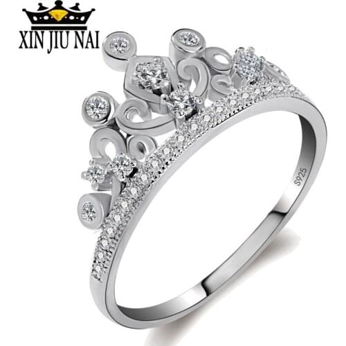 Luxury Geniune 925 Anillos Silver Wedding Engagement Rings Super Shiny Cubic Zirconia Jewelry For Bridal