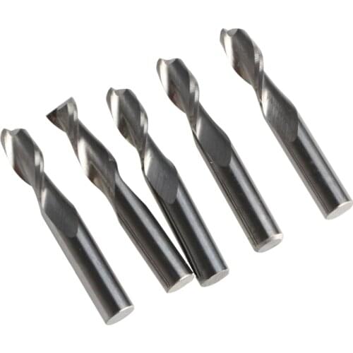 5pcs Shank 6mm x15mm Two Flutes Spiral Cutting Bits Carbide Engraving Tools CNC Milling Cutters for Wood Carving Machine