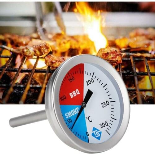 300 Degree Thermometer BBQ Smoke Grill Oven Temperature Gauge Outdoor Camp Tool 2'' Smoker Temperature Gauge BBQ Grill Meat