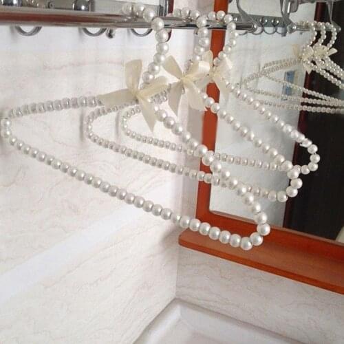 Clothes Hanger Plastic Pearl Home Closet Space Saver Clothes Dress Storage Rack