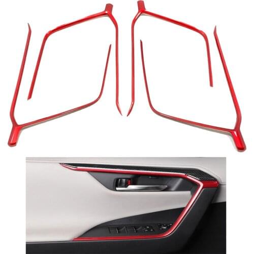For Toyota RAV4 2019 2020 ABS Inner Armrest Car Door Side interior patch inner handle Cover Trim Car Accessories