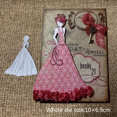 XLDesign Craft Metal Cutting Dies cut die lovely dressing girl Scrapbooking Paper Card Craft Album DIY Embossing Die Cuts