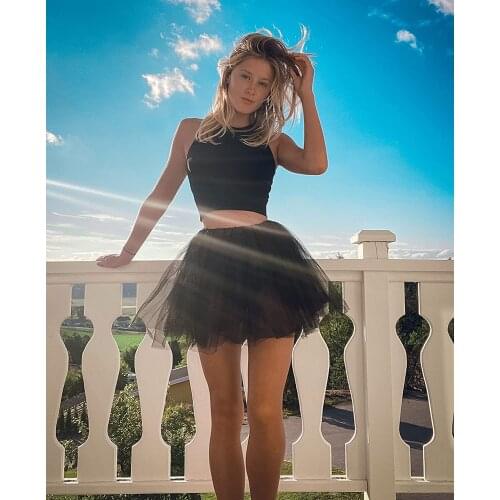 Brand Quality Tulle Skirt Italy Extra Puffy Elastic Waist Green Black Burgundy For Lady Formal Party Vestidos Women In Stock