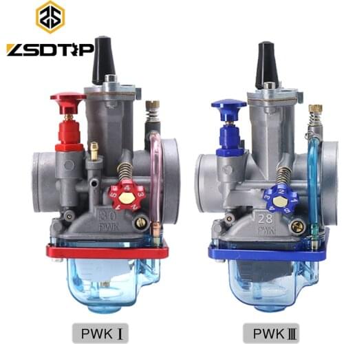 ZSDTRP Universal Blue PWK28 30 32 34mm For Keihin Carburetor With Power Jet For Yamaha Suzuki Honda KTM 125-300cc Dirt Bike ATV