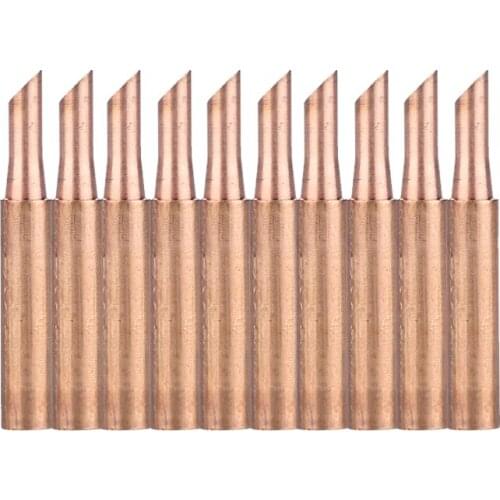 10PCS/Lot Lead-free Solder Iron Tip Welding Tools 900M-T-4C Replacement Pure Copper Soldering Bit For Welding Rework Station