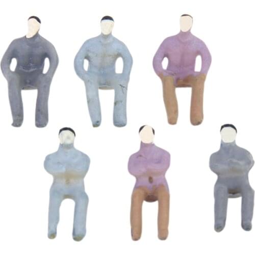 100 Painted Seated People Passenger Figures Model Train Railroad 1:100 HO TT