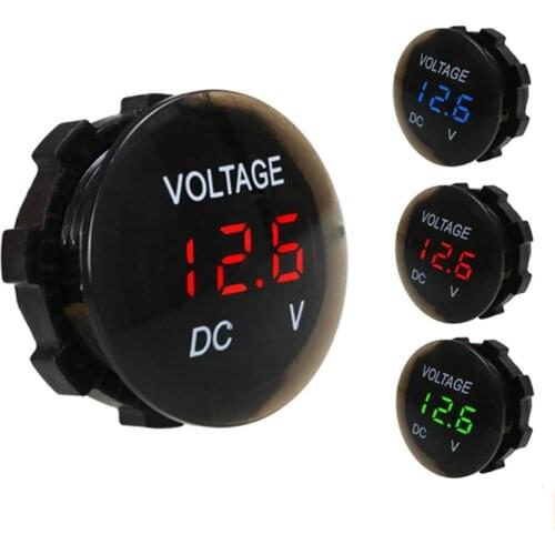 12V-24V Universal Car Voltage Meter LED Panel Digital Display Volt Voltmeter Tester For Motorcycle Truck Auto Accessories