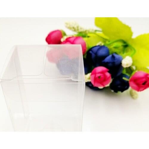 200pcs 9x9x12cm Plastic Jewelry Box PVC Transparent Box For Cake Candy Plastic Storage Box Christmas Gift Jewelry Packing Boxes