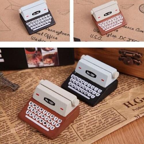 2018 Gift Black Coffee Beautiful Typewriter Message Table Messege Lomo Wooden Card