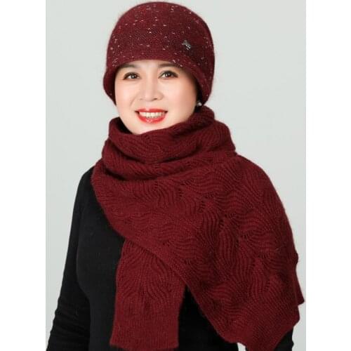 2020 Winter Hat Women Warm Skullies Beanies Mom Hat Face Neck Protection Balaclava Mask Gorras Bonnet Knitted Hat Ski Scarf Cap