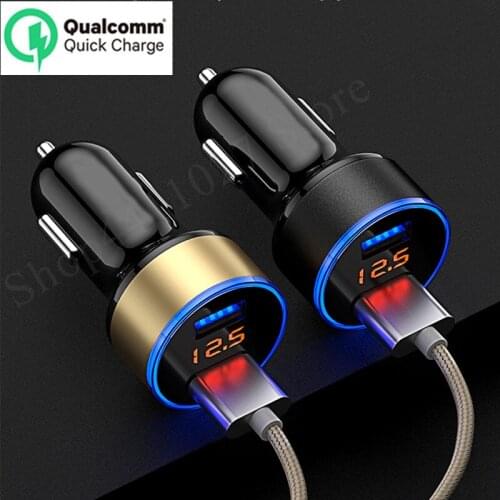 3.1A 5V Dual USB Universal Car Charger With LED Display for Renault megane 2 clio 1 3 4 duster koleos sport scenic kadjar