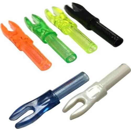 6 Colors 50/100 pcs Archery Arrow Nocks Internal ID4.2 mm Carbon Fiberglass Arrow Shaft DIY Archery Hunting Accessories