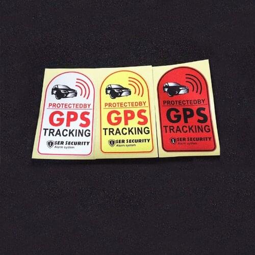 Car Motorcycle Safety Reflective Sticker GPS Tracking Protected Anti-Theft Decals Waterproof Auto Stickers Styling Accessories