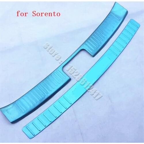Car Accessories car styling stainless steel External internal Rear bumper Protector Sill for 2013 2014 KIA Sorento Car styling