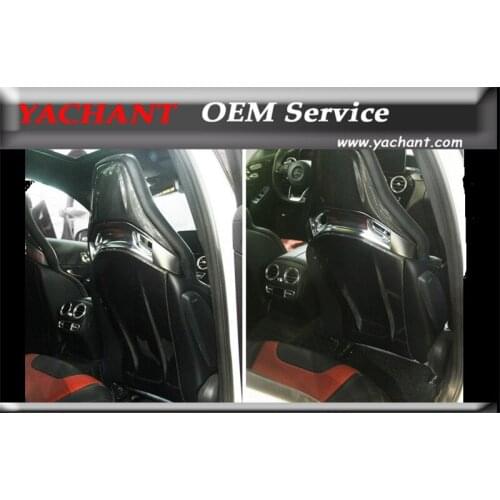 Car-Styling Full Carbon Fiber Seat Back Cover Trim Fit For 2015-2016 MB W205 C63 Seat Back Cover