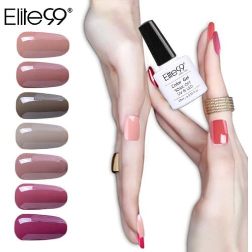 Elite99 10ml UV Gel Nail Polish Nude Wine Red Color Series UV Gel Polish Soak Off LED Lamp Nail Art Design Nail Gel Lacquer