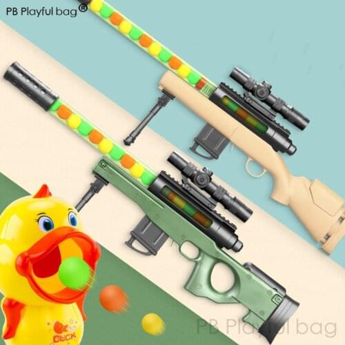 PB Playful Bag Outdoor sports soft bullet gun AWM manual pull bolt shell throwing toy accessories parent-child interaction OG71
