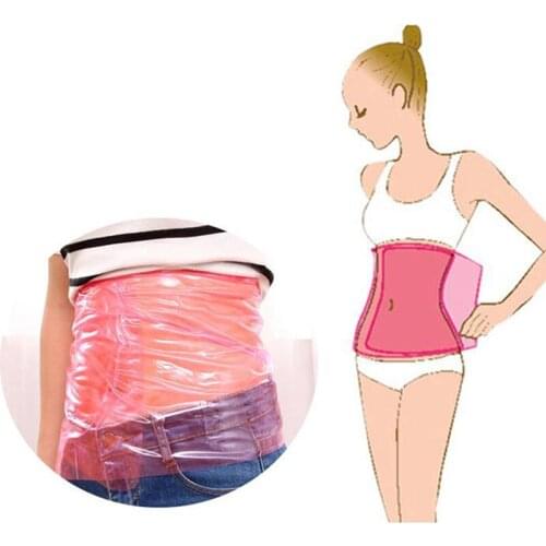 2PC Women Fat Burning Plastic Belt Body Lose Weight Sauna Firm Slimming Belt Waist Wrap Shaper For Body Leg Arm Belly Fitness