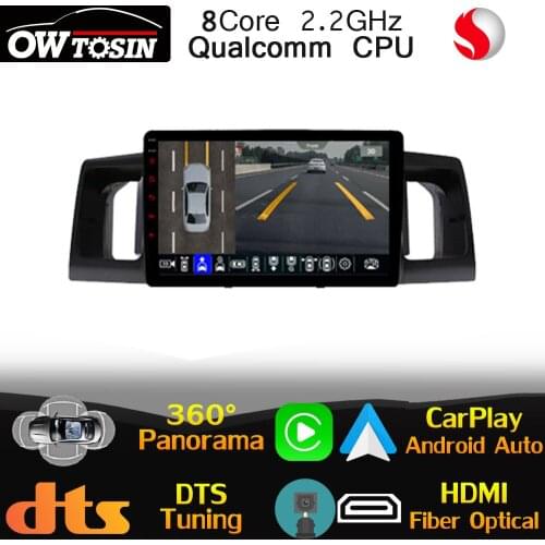 Qualcomm CPU Android For Toyota Corolla E130 E120 Allex 2000-2008 Car Radio GPS Navi CarPlay HDMI Head Unit Stereo 360 Camera 4G