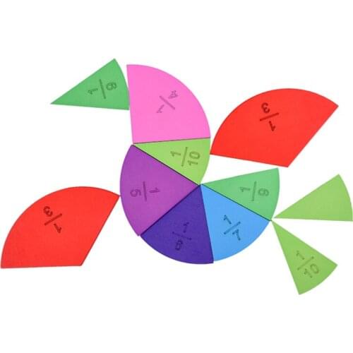 Math Learning Tool Teaching Gifts Math Toys Round Shaped Fractions Instrument Montessori Math Educational Toys New