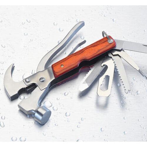 Multi-Function Hammer Phillips Screwdriver, Hex Wrench, Wood Saw Outdoor Camping Tool Car Window Broken Emergency Glass Breaker