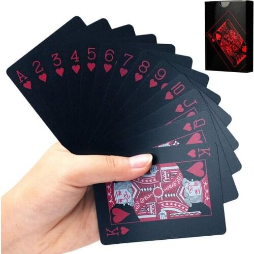 1/2Pack Waterproof Washable Foil Poker Table Game Magic Playing Card Party Favor