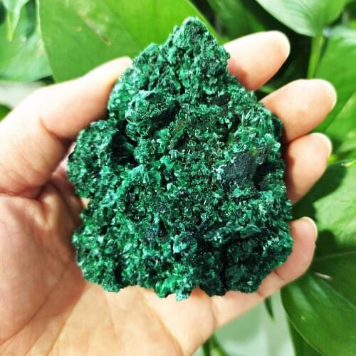 Natural raw stones malachite velvet mineral specimen home furnishing specimens Stones and collect Healing crystals