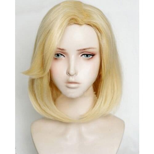 Anime OW Mercy Wig Angela Ziegler Light Blonde Cosplay Wigs + Wig Cap