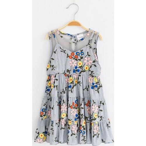 Girls Floral Dresses Cute Cotton Sleeveless Party Dress For Baby Girl Clothes Children Clothing Girl Dresses 2021 For Summer