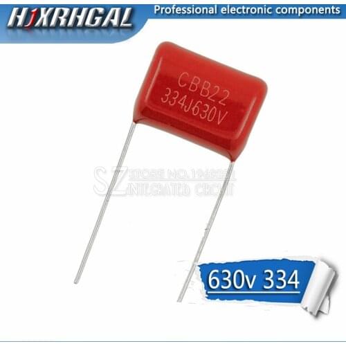 1PCS 630V334J 0.33UF Pitch 15MM 630V 334 330NF CBB Polypropylene film capacitor hjxrhgal