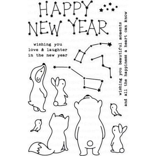 Happy new year Transparent Clear Stamp for DIY scrapbooking/Card Making C139