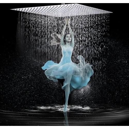 Luxury 12" Rainfall Shower Head Chrome Finished Square Rain Bathroom Stainless Steel Showerhead